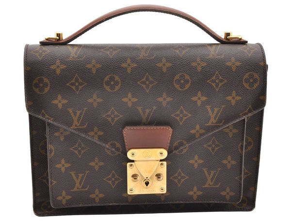 Authentic Louis Vuitton Monogram Monceau 2Way Shoulder Hand Bag M51185 LV 7020I