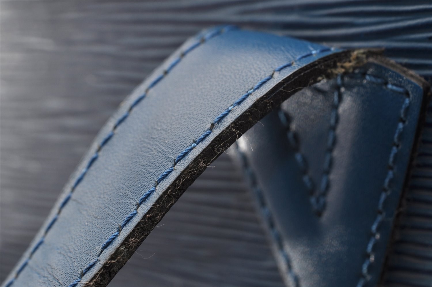 Auth Louis Vuitton Epi Saint Jacques Shopping Shoulder Bag Blue M52265 LV 7021I