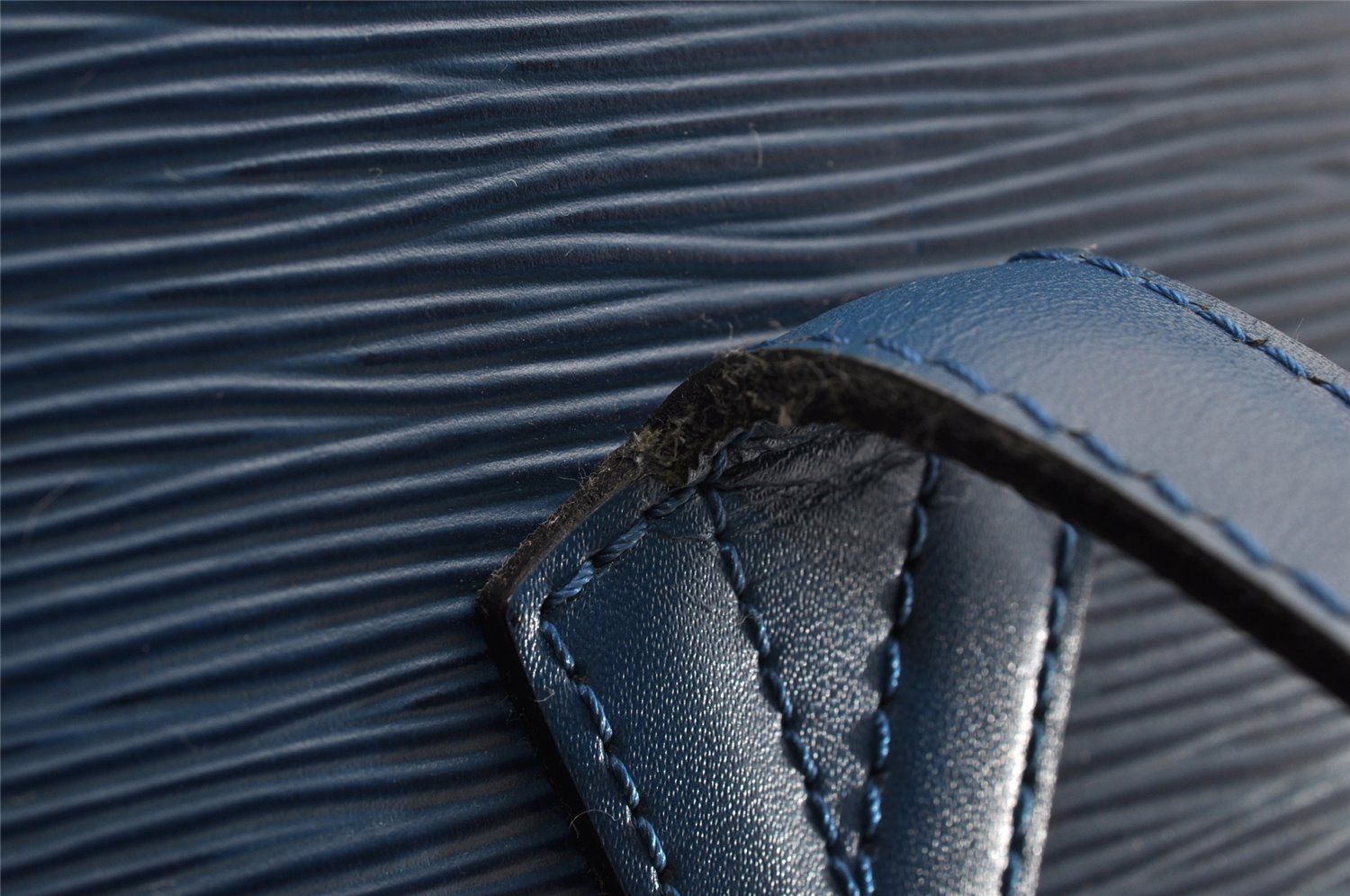 Auth Louis Vuitton Epi Saint Jacques Shopping Shoulder Bag Blue M52265 LV 7021I