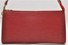 Authentic Louis Vuitton Epi Pochette Accessoires Pouch Red M52947 LV 7025D