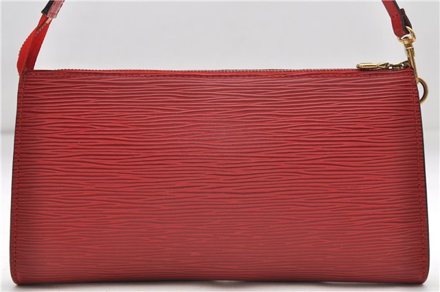 Authentic Louis Vuitton Epi Pochette Accessoires Pouch Red M52947 LV 7025D