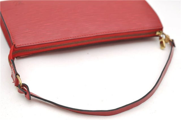 Authentic Louis Vuitton Epi Pochette Accessoires Pouch Red M52947 LV 7025D