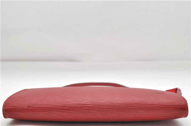 Authentic Louis Vuitton Epi Pochette Accessoires Pouch Red M52947 LV 7025D