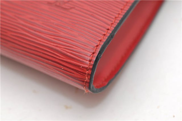 Authentic Louis Vuitton Epi Pochette Accessoires Pouch Red M52947 LV 7025D