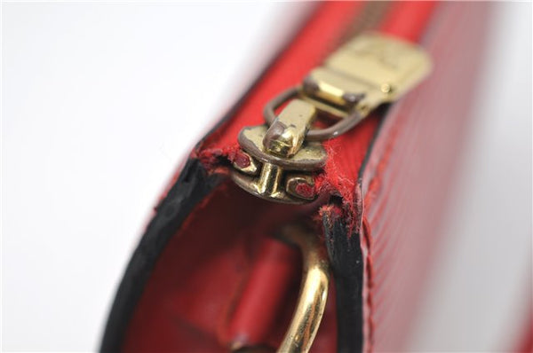Authentic Louis Vuitton Epi Pochette Accessoires Pouch Red M52947 LV 7025D