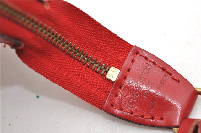 Authentic Louis Vuitton Epi Pochette Accessoires Pouch Red M52947 LV 7025D