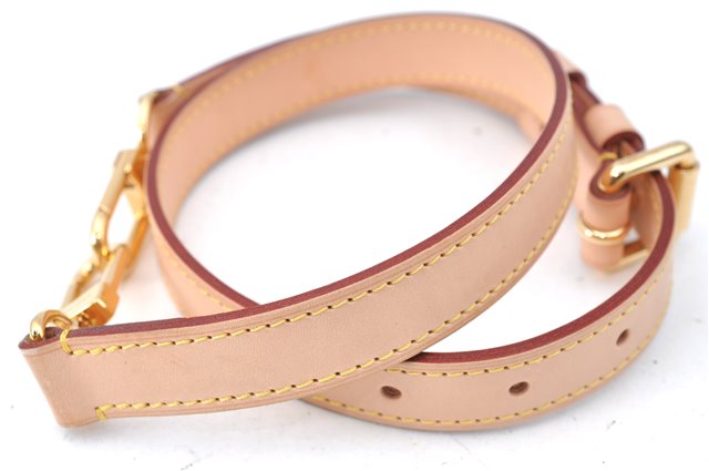 Authentic Louis Vuitton Leather Shoulder Strap Beige 17.3-29.5