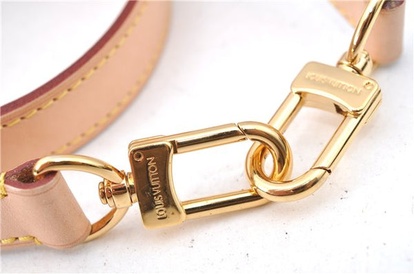 Authentic Louis Vuitton Leather Shoulder Strap Beige 17.3-29.5" LV Box 7027A