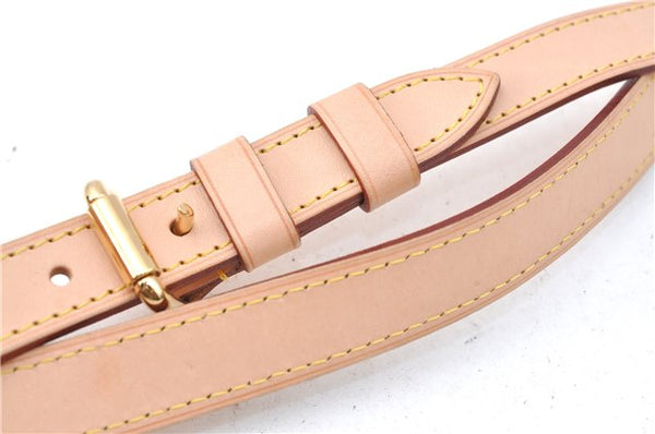Authentic Louis Vuitton Leather Shoulder Strap Beige 17.3-29.5" LV Box 7027A