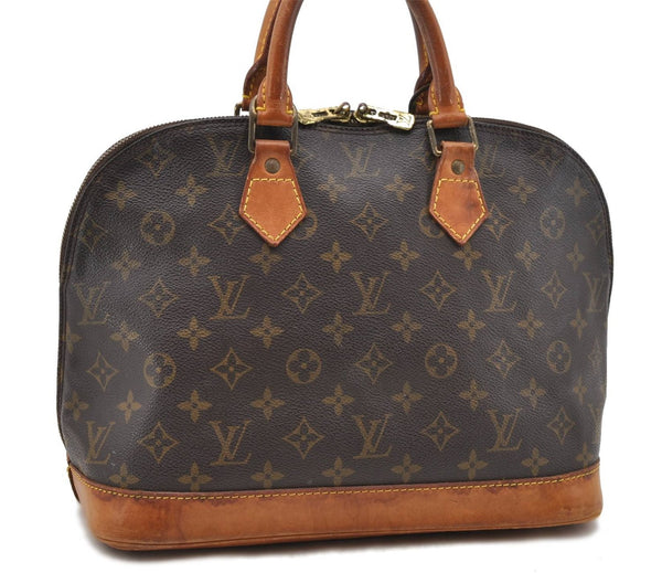 Authentic LOUIS VUITTON Monogram Alma Hand Bag Purse M51130 LV 7027C