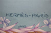 Authentic HERMES Carre 90 Scarf Flower Motif Silk Brown Blue Box 7027D