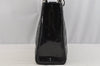 Authentic Christian Dior Diorissimo Cannage Tote Hand Bag Enamel Black CD 7028I