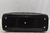 Authentic Christian Dior Diorissimo Cannage Tote Hand Bag Enamel Black CD 7028I