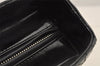 Authentic Christian Dior Diorissimo Cannage Tote Hand Bag Enamel Black CD 7028I