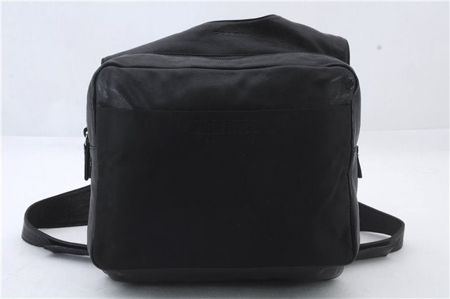 Authentic PRADA Nylon Leather Backpack Black 7029C