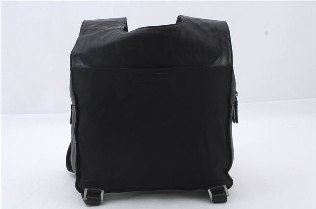 Authentic PRADA Nylon Leather Backpack Black 7029C