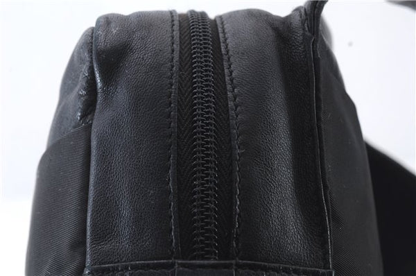 Authentic PRADA Nylon Leather Backpack Black 7029C