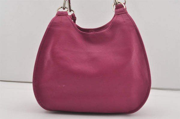 Authentic Christian Dior Vintage Shoulder Tote Bag Leather Pink 7029I