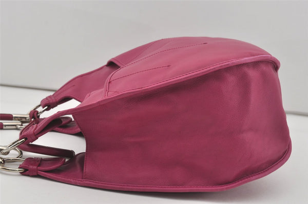 Authentic Christian Dior Vintage Shoulder Tote Bag Leather Pink 7029I
