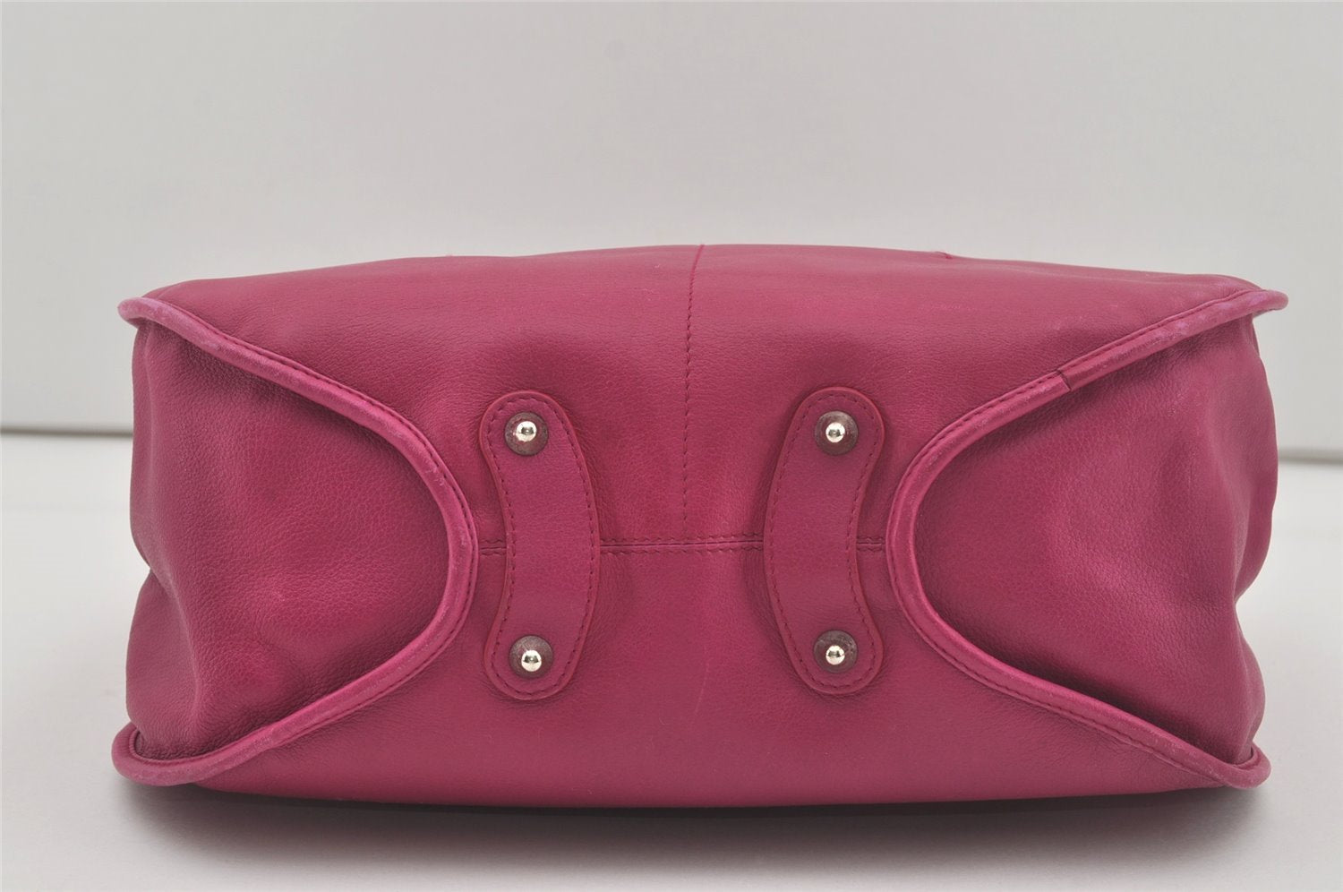 Authentic Christian Dior Vintage Shoulder Tote Bag Leather Pink 7029I