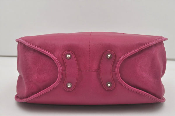 Authentic Christian Dior Vintage Shoulder Tote Bag Leather Pink 7029I