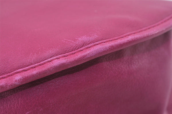 Authentic Christian Dior Vintage Shoulder Tote Bag Leather Pink 7029I