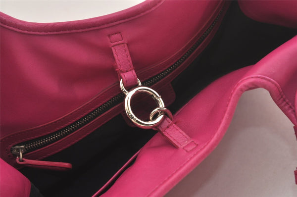 Authentic Christian Dior Vintage Shoulder Tote Bag Leather Pink 7029I
