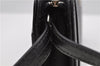 Authentic BURBERRY Vintage Leather Clutch Hand Bag Purse Black 7030F