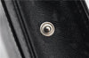Authentic BURBERRY Vintage Leather Clutch Hand Bag Purse Black 7030F