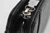 Authentic BURBERRY Vintage Leather Clutch Hand Bag Purse Black 7030F