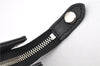 Authentic BURBERRY Vintage Leather Clutch Hand Bag Purse Black 7030F