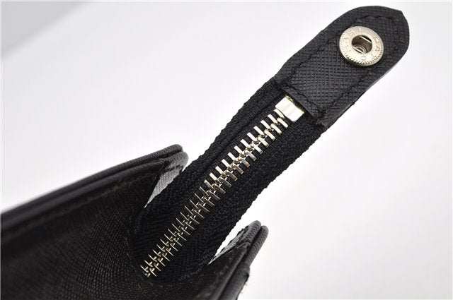 Authentic BURBERRY Vintage Leather Clutch Hand Bag Purse Black 7030F