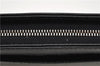 Authentic BURBERRY Vintage Leather Clutch Hand Bag Purse Black 7030F