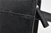 Authentic BURBERRY Vintage Leather Clutch Hand Bag Purse Black 7030F