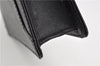 Authentic BURBERRY Vintage Leather Clutch Hand Bag Purse Black 7030F