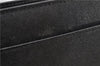 Authentic BURBERRY Vintage Leather Clutch Hand Bag Purse Black 7030F