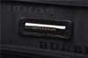 Authentic BURBERRY Vintage Leather Clutch Hand Bag Purse Black 7030F