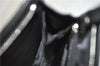 Authentic BURBERRY Vintage Leather Clutch Hand Bag Purse Black 7030F