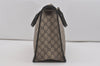 Authentic GUCCI Vintage Hand Tote Bag GG PVC Leather 190259 Brown 7030I