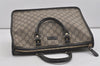 Authentic GUCCI Vintage Hand Tote Bag GG PVC Leather 190259 Brown 7030I