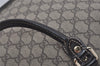 Authentic GUCCI Vintage Hand Tote Bag GG PVC Leather 190259 Brown 7030I