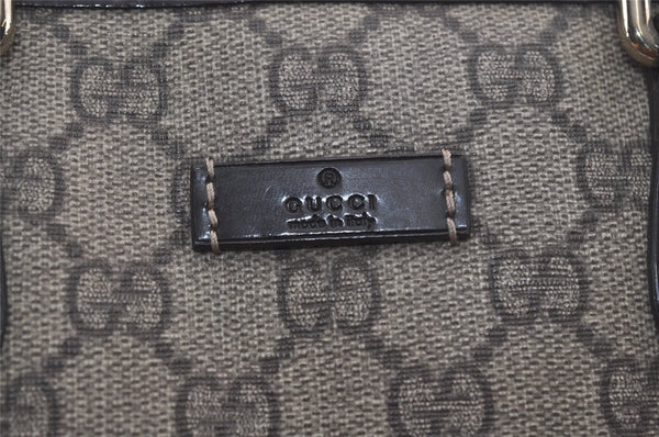 Authentic GUCCI Vintage Hand Tote Bag GG PVC Leather 190259 Brown 7030I