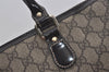 Authentic GUCCI Vintage Hand Tote Bag GG PVC Leather 190259 Brown 7030I