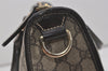 Authentic GUCCI Vintage Hand Tote Bag GG PVC Leather 190259 Brown 7030I