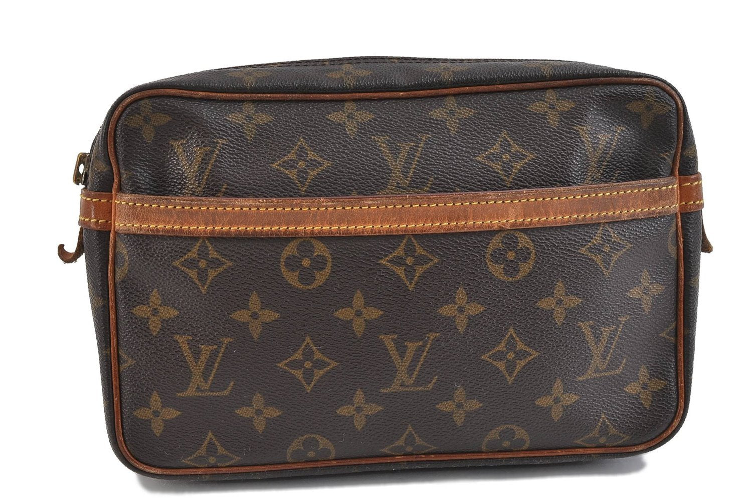 Auth LOUIS VUITTON Monogram Compiegne 23 Clutch Hand Bag M51847 LV Junk 7031C