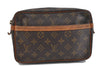 Auth LOUIS VUITTON Monogram Compiegne 23 Clutch Hand Bag M51847 LV Junk 7031C