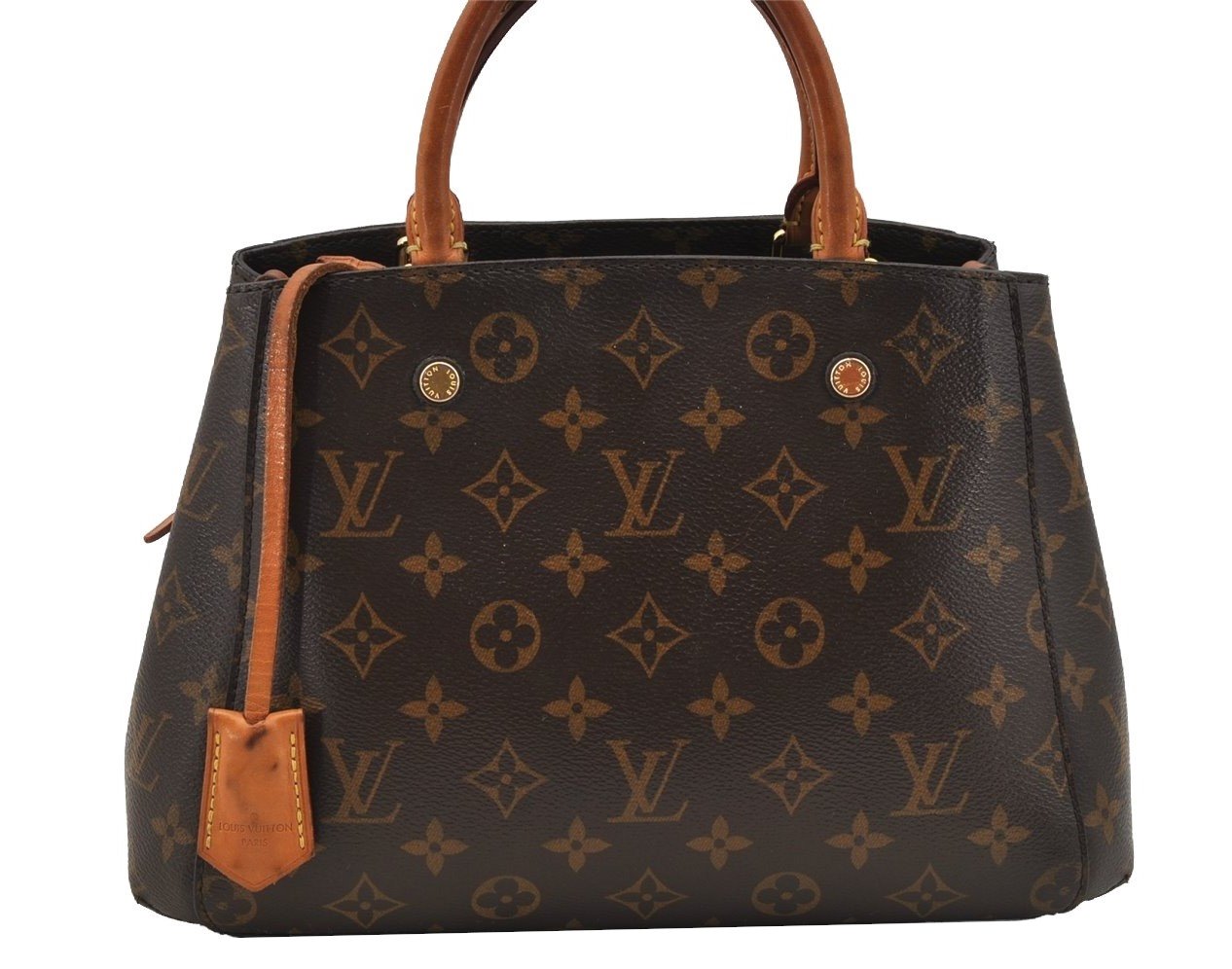 Authentic Louis Vuitton Monogram Montaigne GM 2Way Hand Bag M41055 LV 7031I