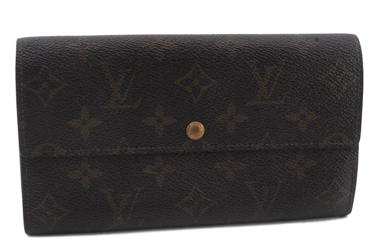 Auth LOUIS VUITTON Monogram Pochette Porte Monnaie Credit Wallet M61725 LV 7032C