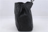 Authentic CHANEL Calf Skin Enamel Camellia Shoulder Tote Bag Purse Black 7032D