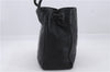 Authentic CHANEL Calf Skin Enamel Camellia Shoulder Tote Bag Purse Black 7032D